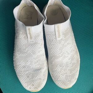 Reebok Cream Knit Slip-On Shoes